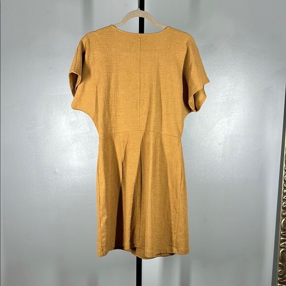 Madewell Yellow Sheath Mini Dress with Dolman Sleeves - Picture 5 of 6
